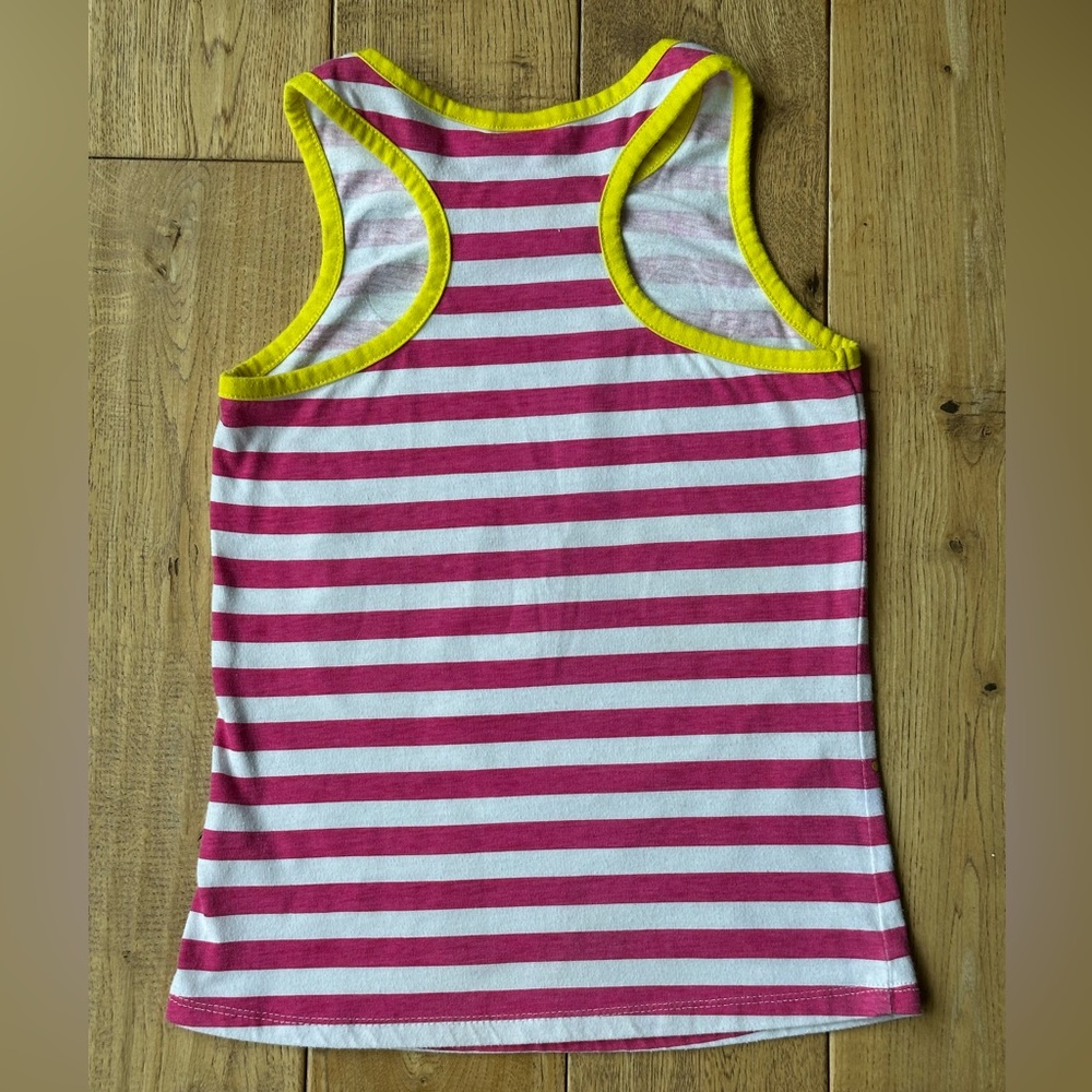 Disney Minnie Mouse Pink Stripe Racerback Tank Top size Medium 7/8 - Picture 6 of 7